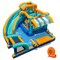 Multi-Colored Ice Cream Themed Inflatable Bounce House with Water Slide, Jumping Area, Climbing Wall, Splash Pool, Basketball & Football Games – Outdoor Kids Water Slide Playhouse for Ages 3-12
